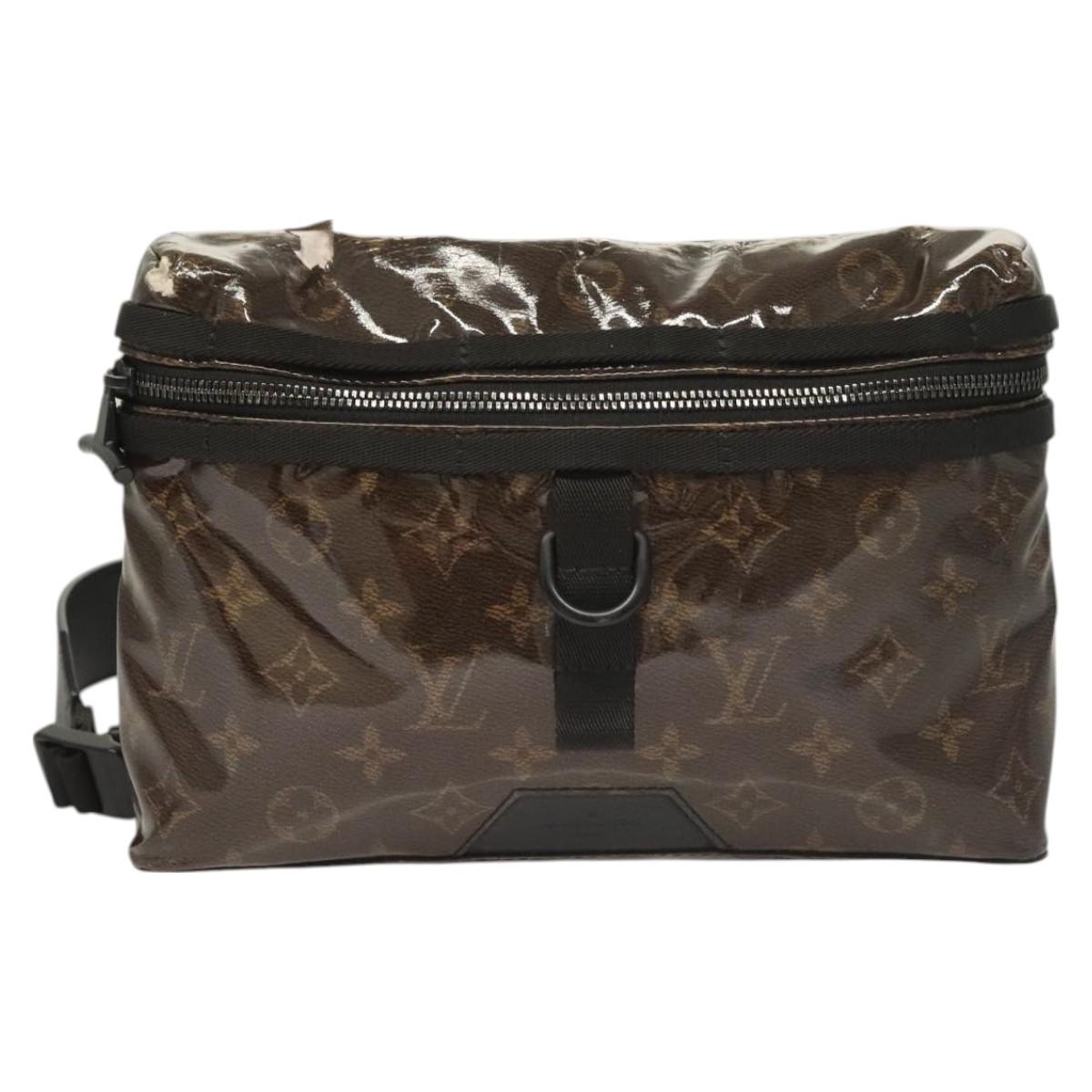 LOUIS VUITTON Monogram Glaze Messenger PM Bag Brown Black M43895 LV Auth bs26815