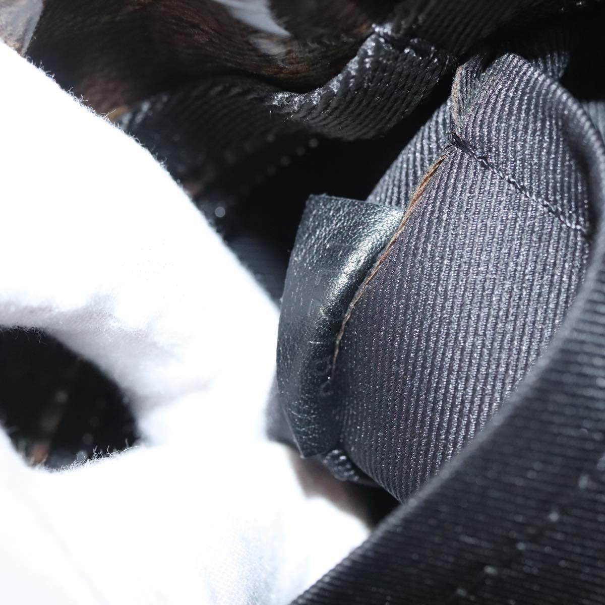 LOUIS VUITTON Monogram Glaze Messenger PM Bag Brown Black M43895 LV Auth bs26815