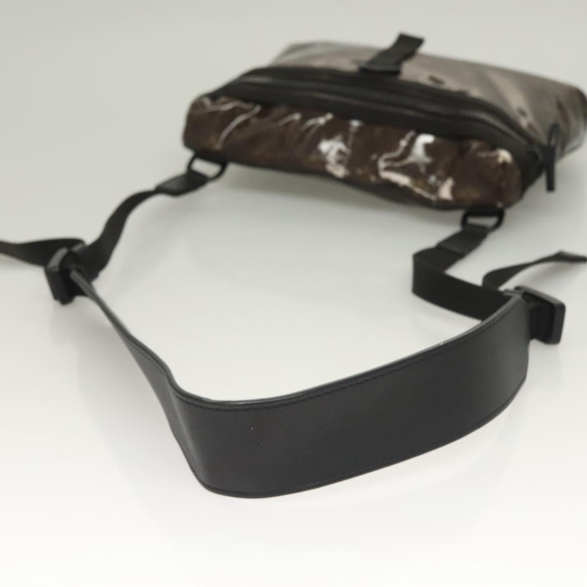 LOUIS VUITTON Monogram Glaze Messenger PM Bag Brown Black M43895 LV Auth bs26815