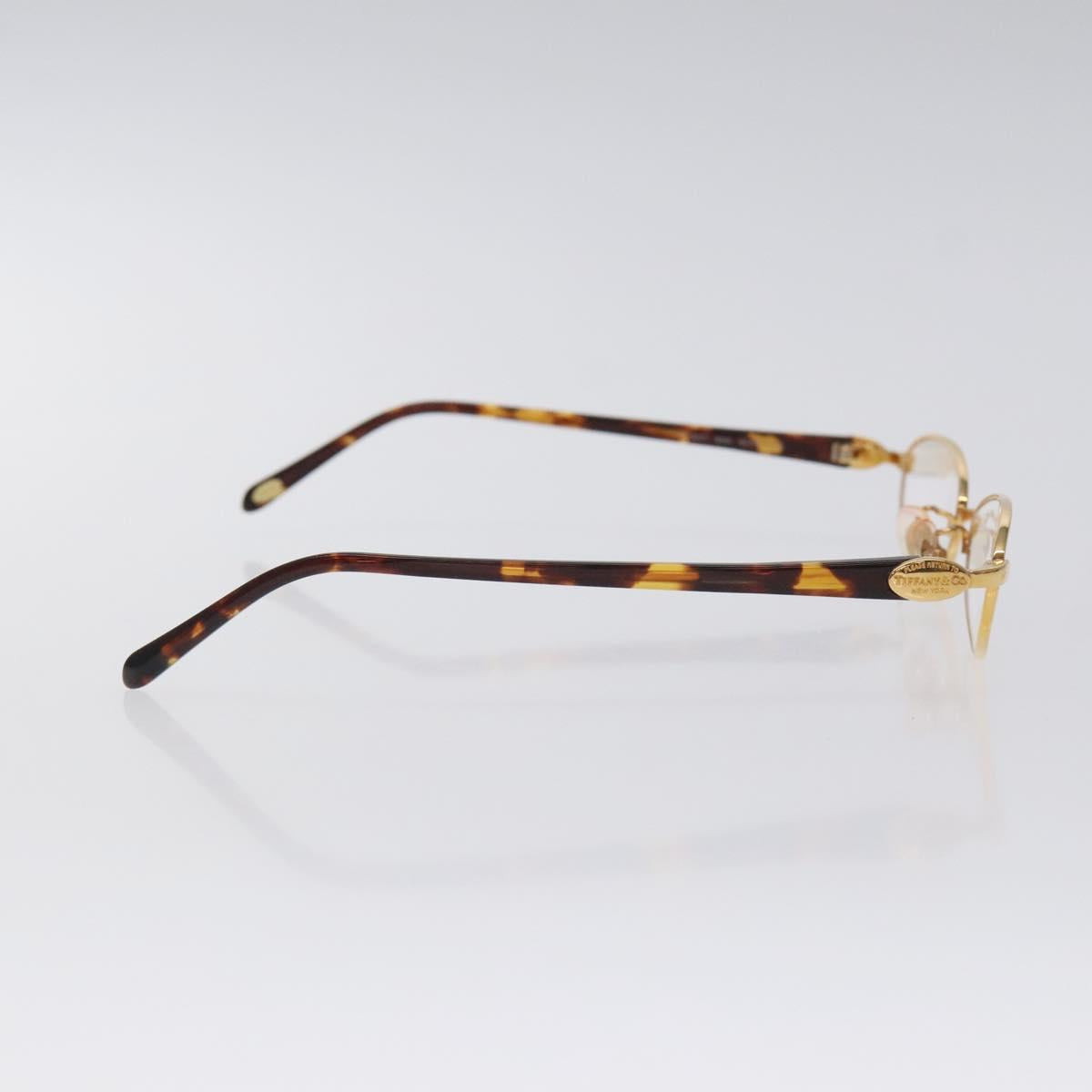 TIFFANY&Co. Glasses Plastic Gold Auth bs26823