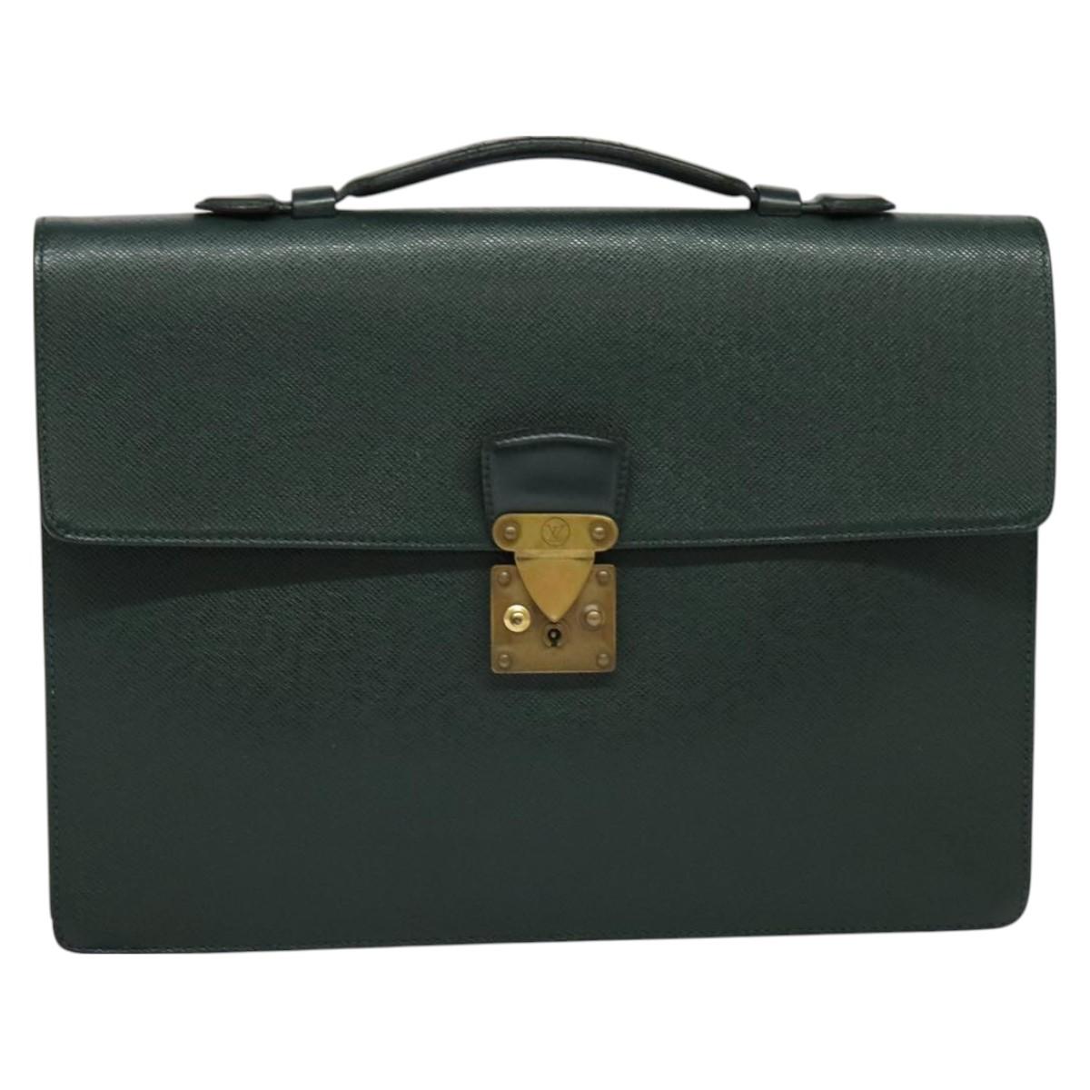 LOUIS VUITTON Taiga Serviette Kourad Business Bag Epicea M30074 LV Auth bs26833