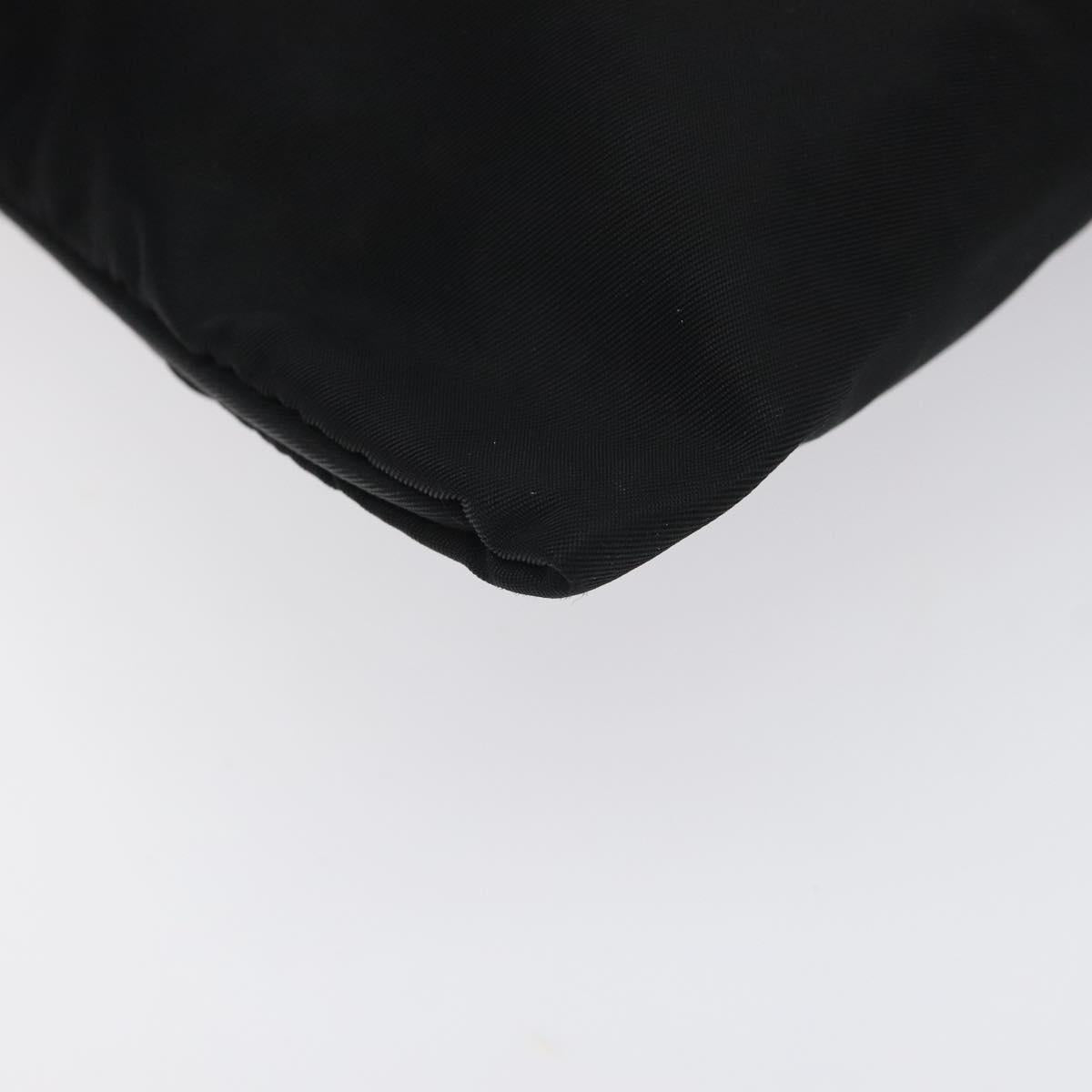 PRADA Shoulder Bag Nylon Black Silver Auth bs26852