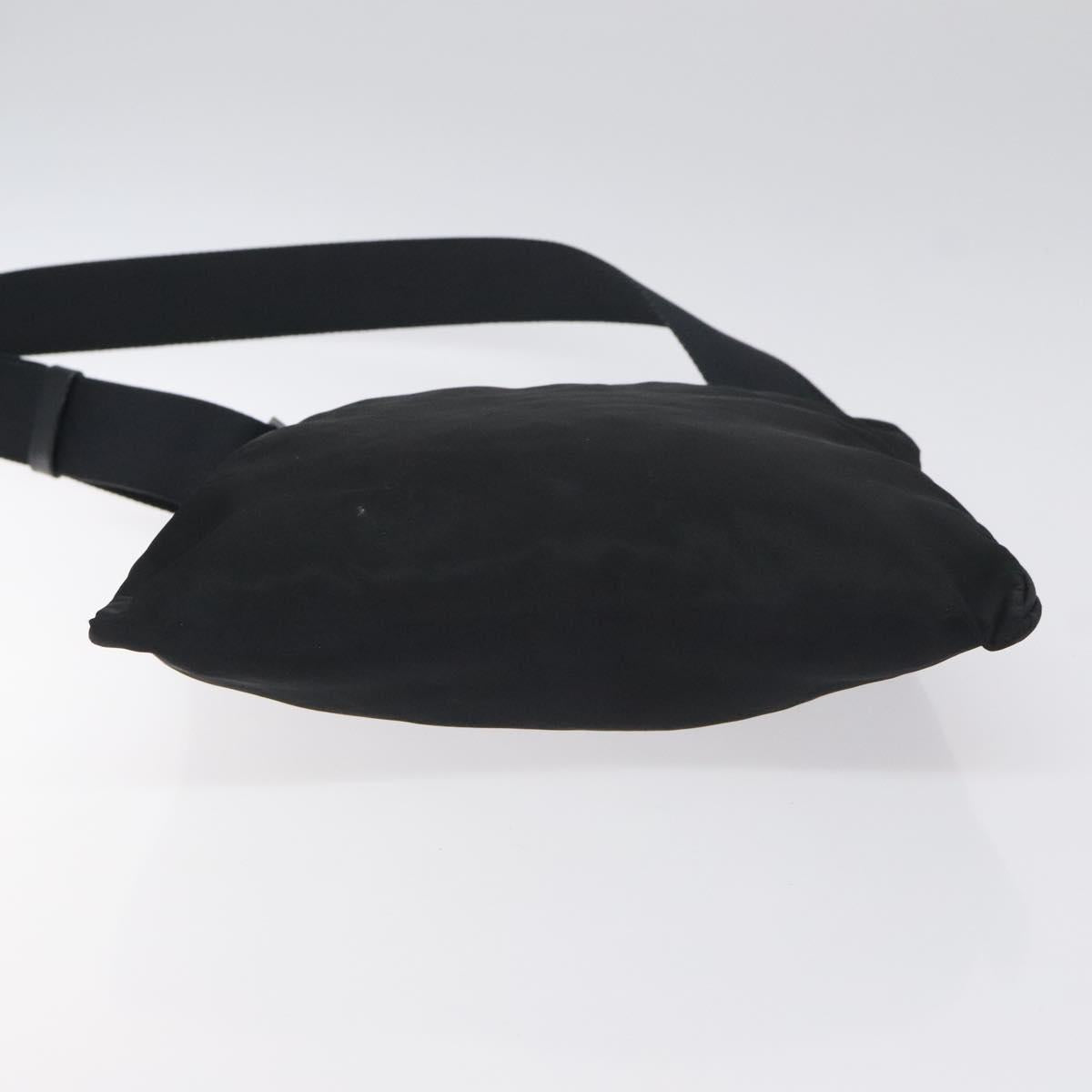 PRADA Shoulder Bag Nylon Black Silver Auth bs26852
