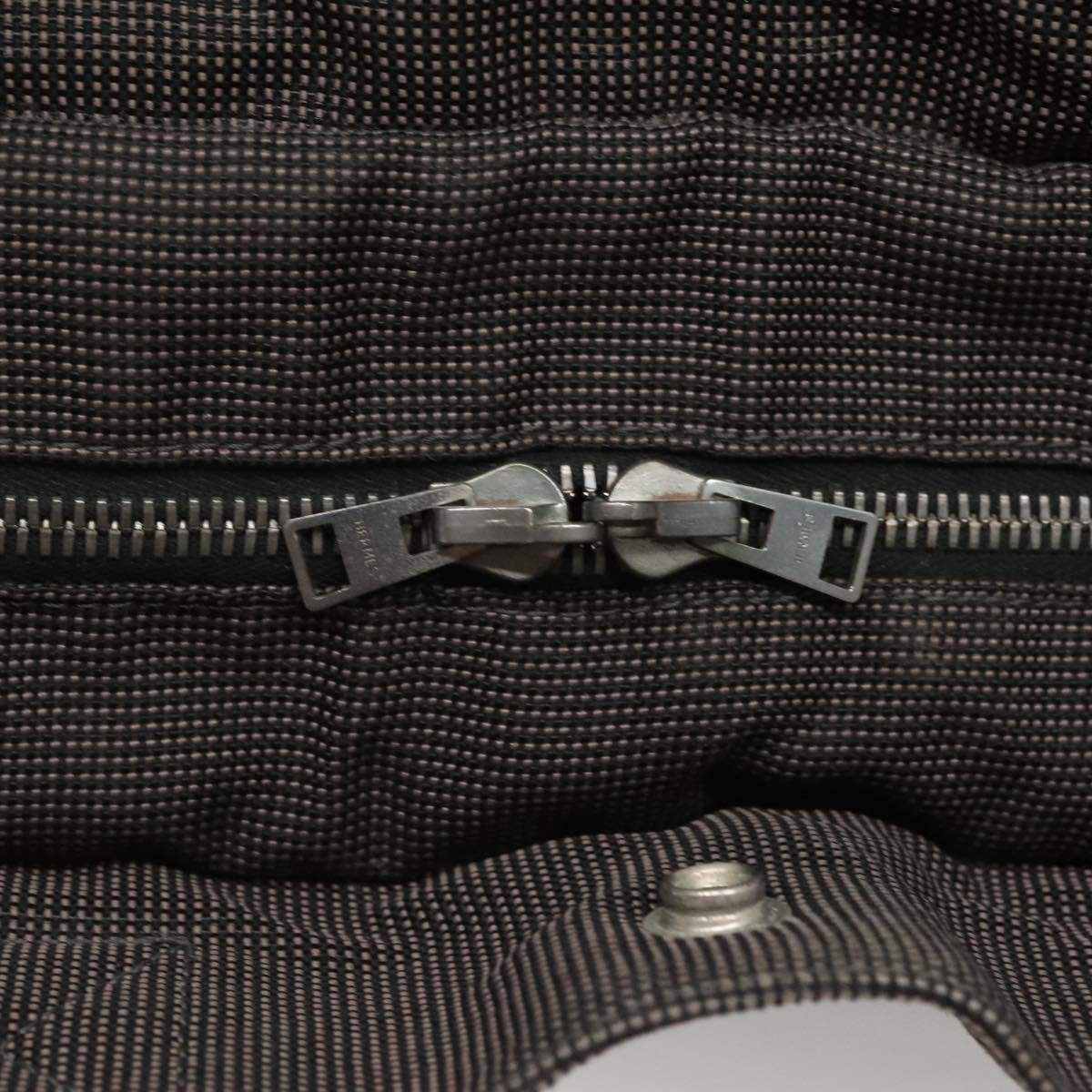 HERMES Her Line MM Hand Bag Canvas Gray Auth bs26875