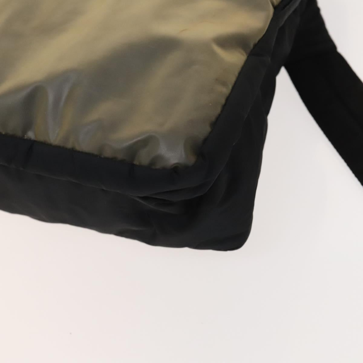 PRADA Sports Shoulder Bag Nylon Black Silver Auth bs26885