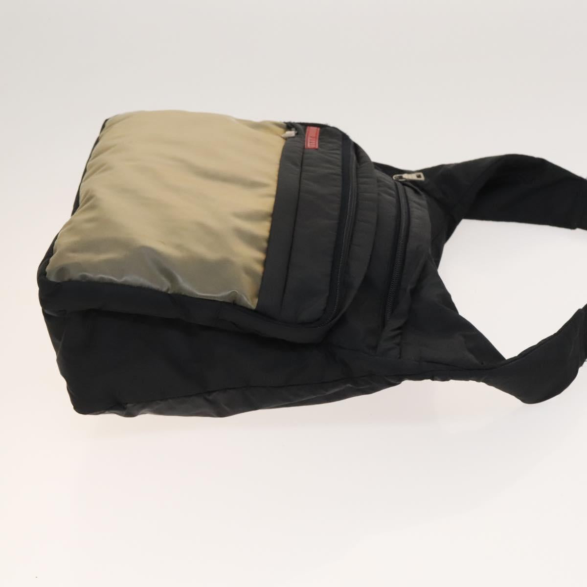 PRADA Sports Shoulder Bag Nylon Black Silver Auth bs26885