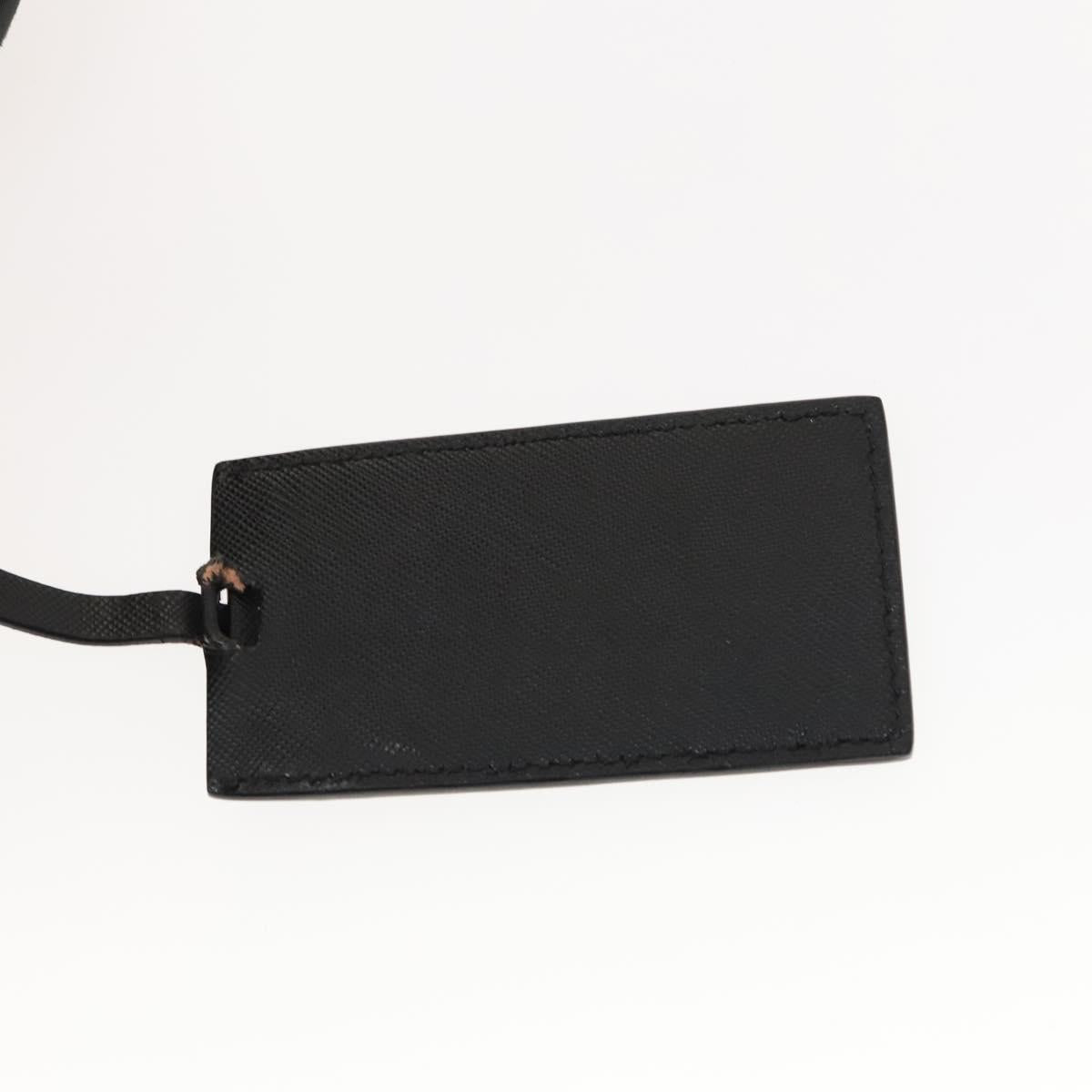 PRADA Carry Case Suitcase Nylon Leather Black Silver Auth bs26888