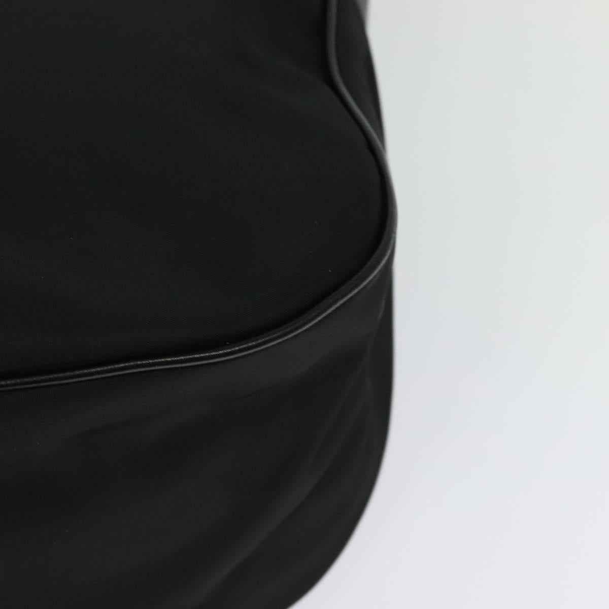Gianni Versace Shoulder Bag Leather Black Silver Auth bs26903