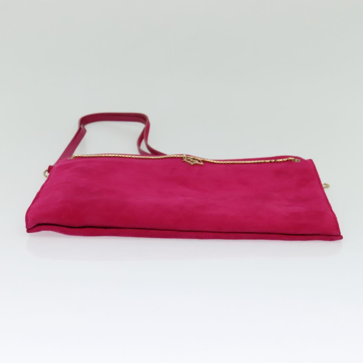 BOTTEGA VENETA Shoulder Bag Suede Pink Gold Auth bs26909