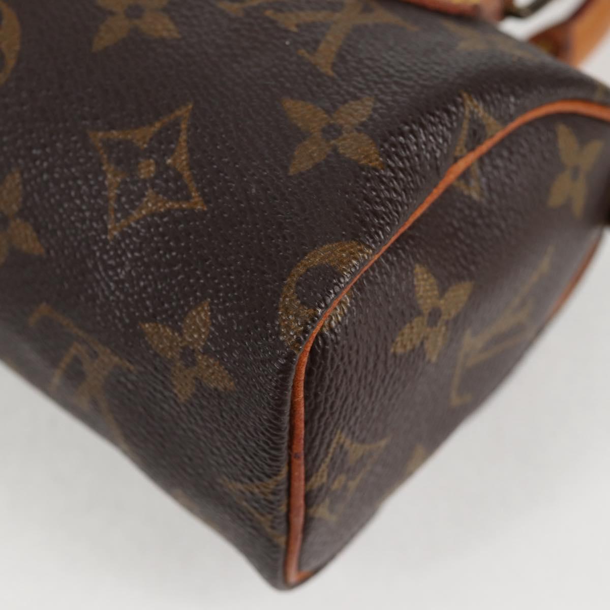 LOUIS VUITTON Monogram Mini Speedy Hand Bag M41534 LV Auth bs26913