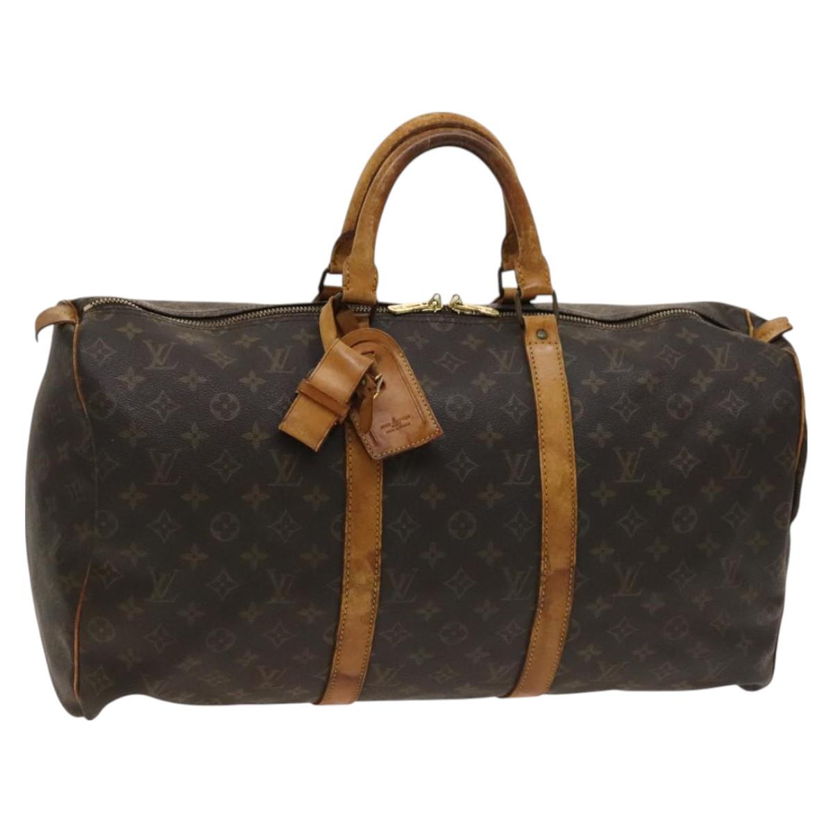 LOUIS VUITTON Monogram Keepall 50 Boston Bag M41426 LV Auth bs26975
