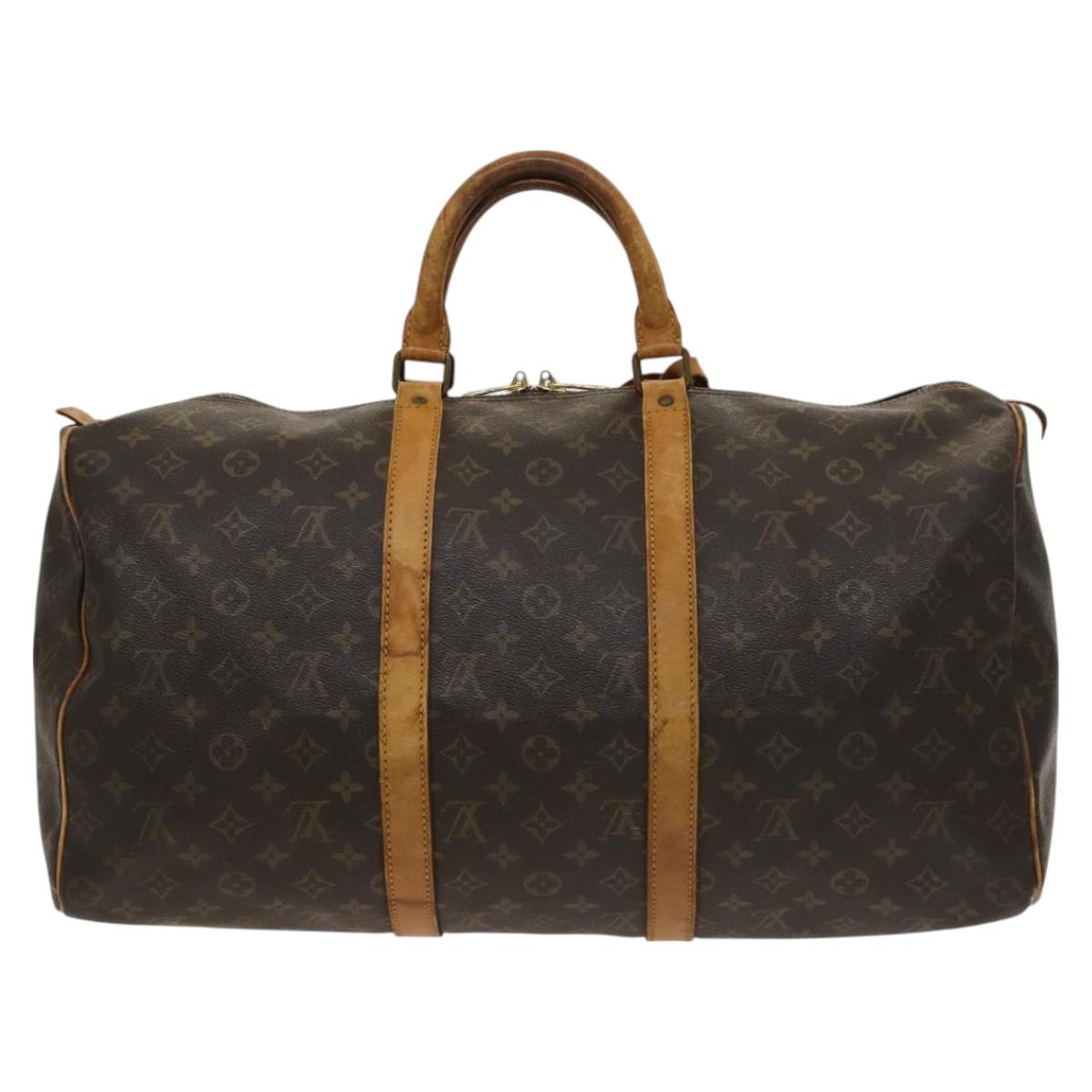 LOUIS VUITTON Monogram Keepall 50 Boston Bag M41426 LV Auth bs26975