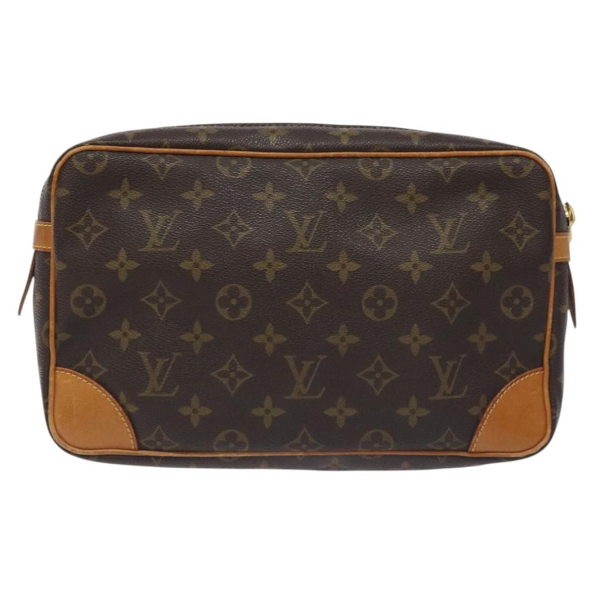 LOUIS VUITTON Monogram Compiegne 28 Clutch Bag M51845 LV Auth bs26976
