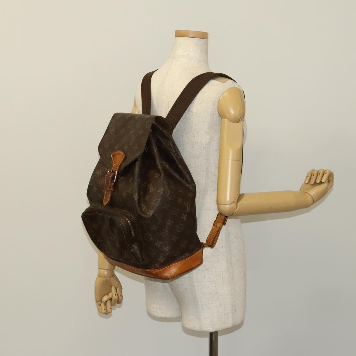 LOUIS VUITTON Monogram Montsouris GM Backpack M51135 LV Auth bs26978
