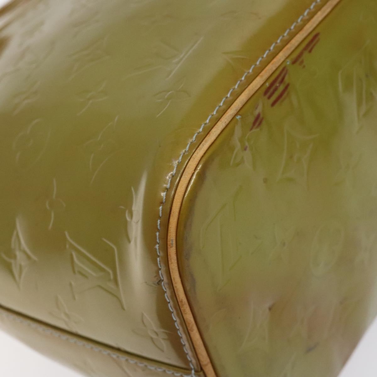 LOUIS VUITTON Monogram Vernis Houston Hand Bag Baby Blue M91005 LV Auth bs26994