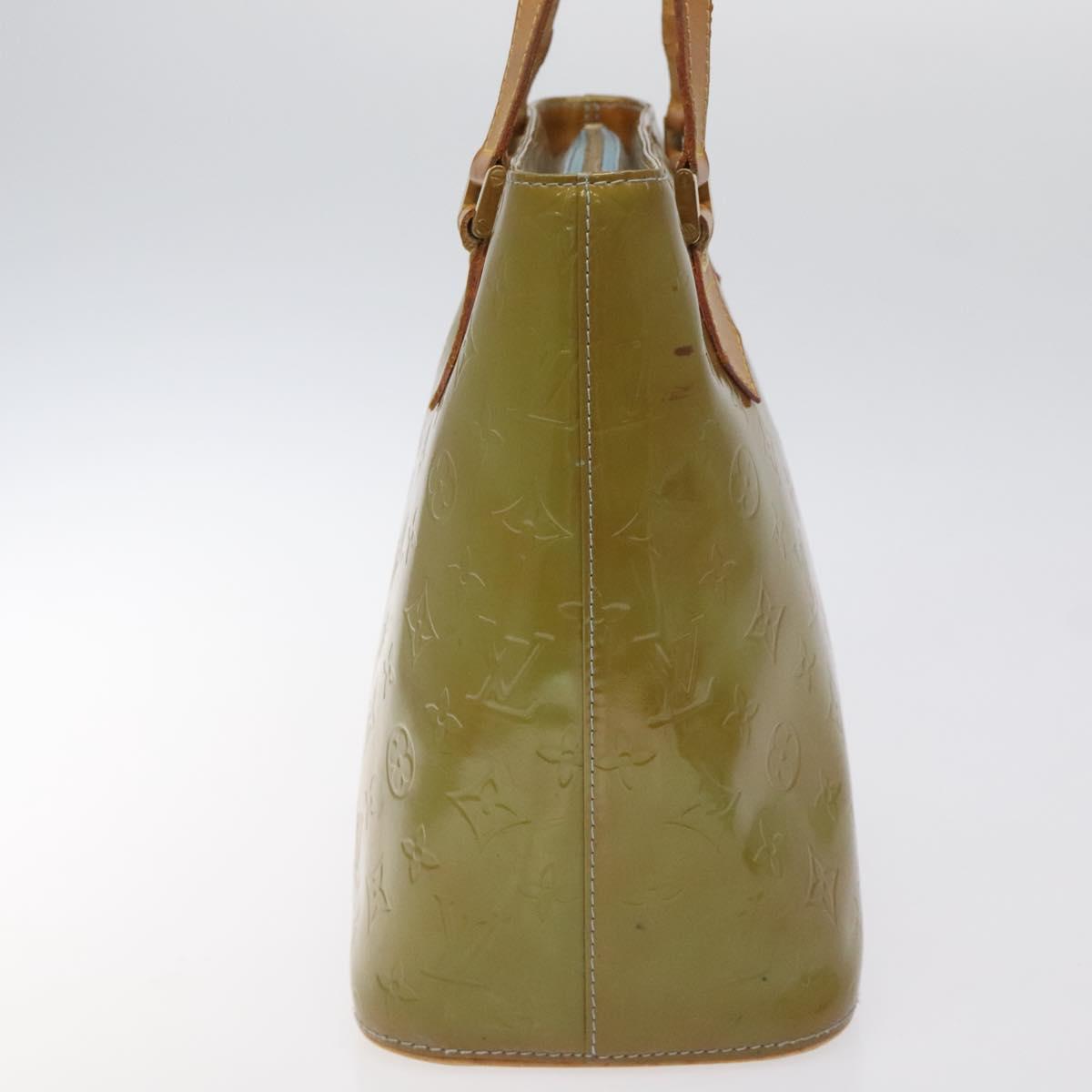 LOUIS VUITTON Monogram Vernis Houston Hand Bag Baby Blue M91005 LV Auth bs26994