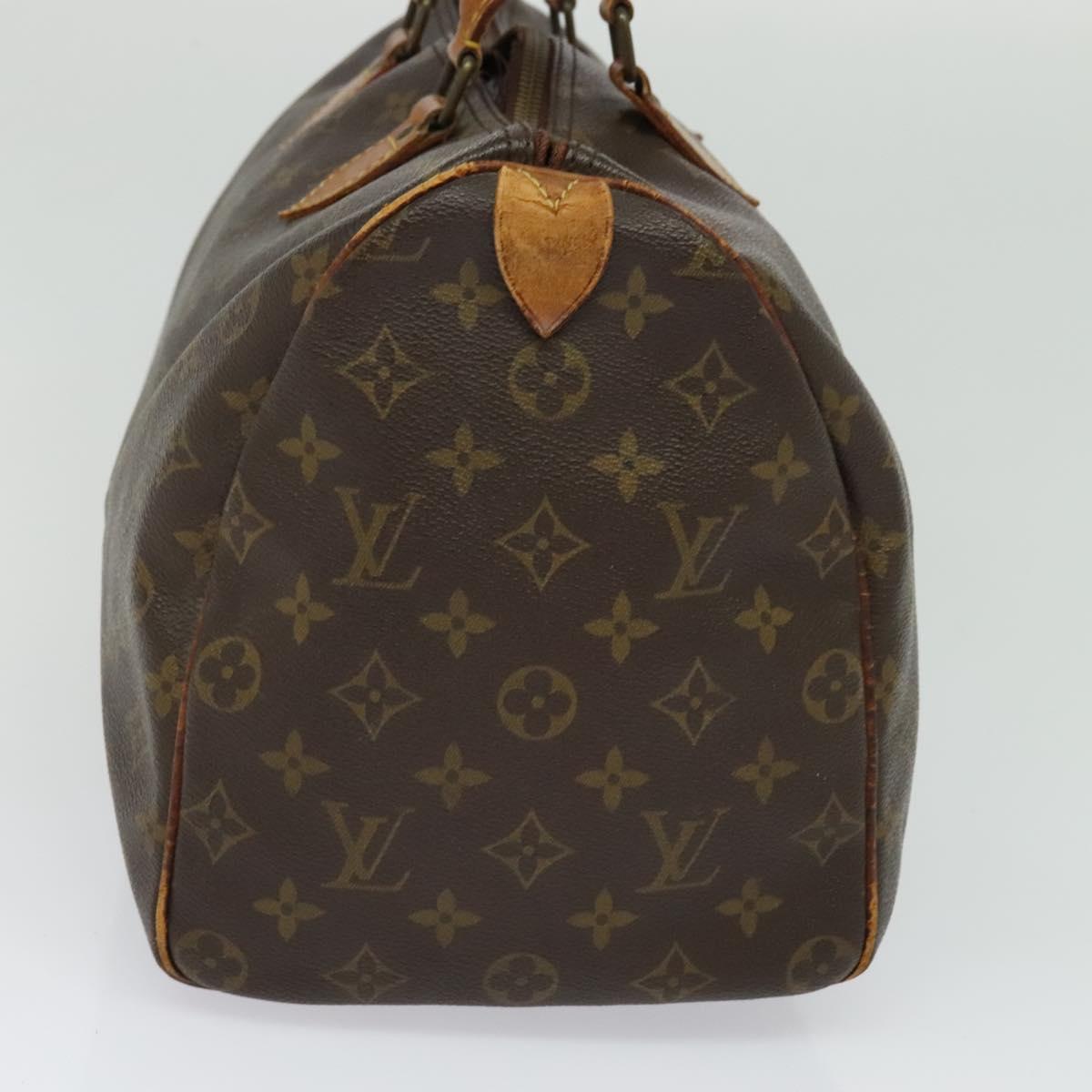 LOUIS VUITTON Monogram Speedy 35 Hand Bag M41524 LV Auth bs26997