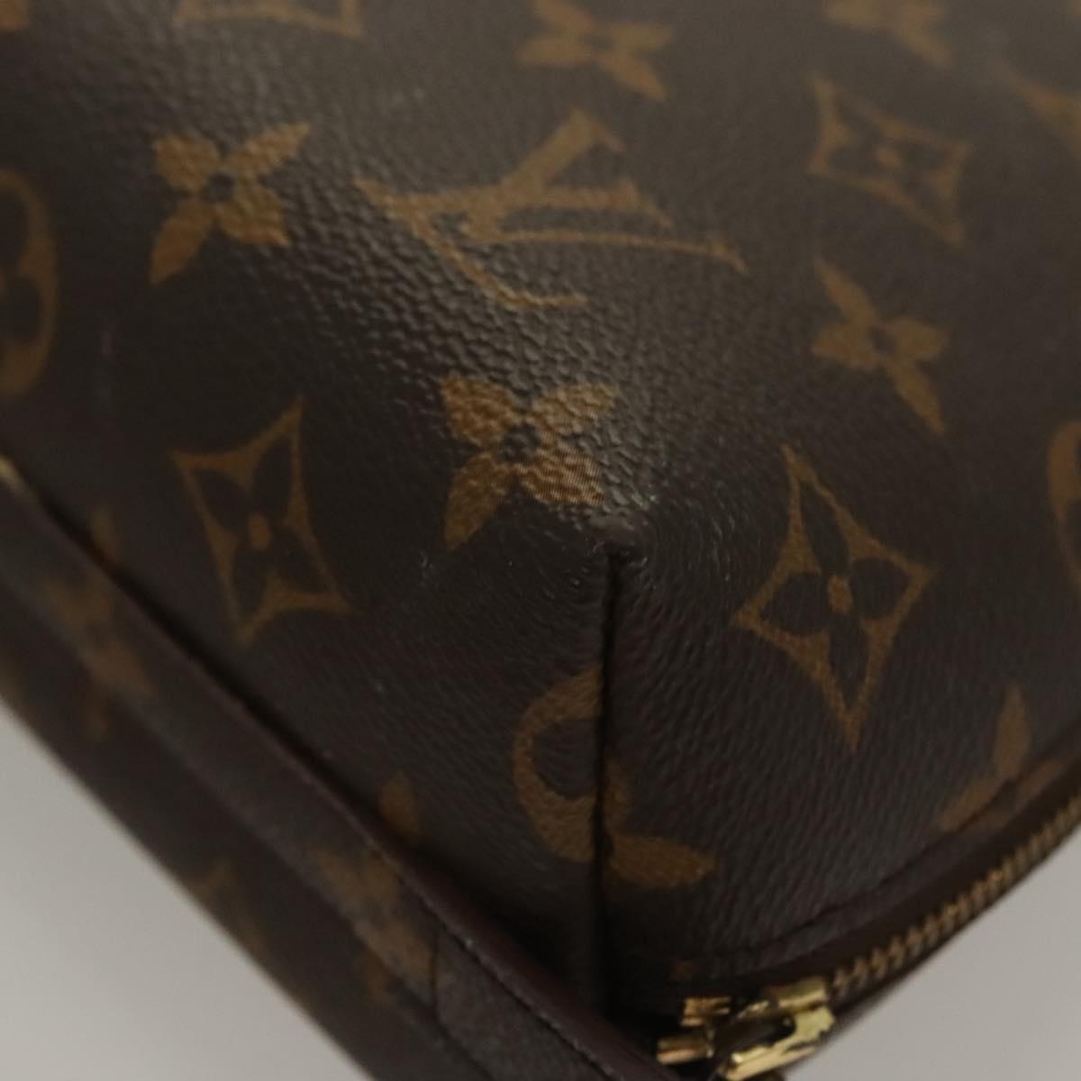 LOUIS VUITTON Monogram Trousse Demi Ronde Cosmetic Pouch M47520 LV Auth bs26999