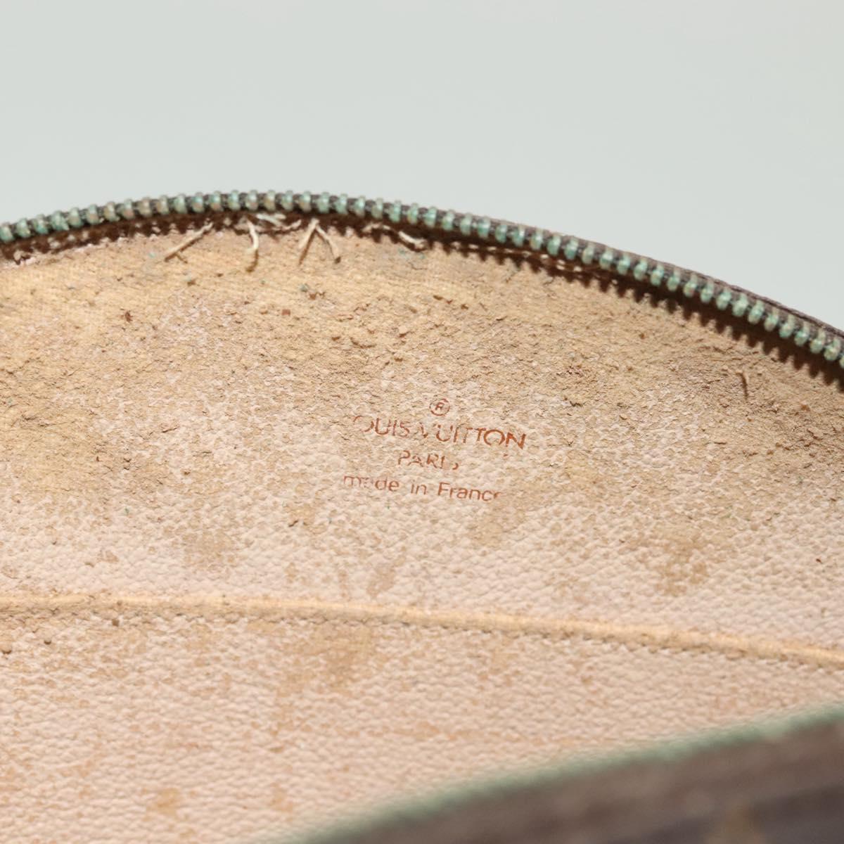 LOUIS VUITTON Monogram Trousse Demi Ronde Cosmetic Pouch M47520 LV Auth bs26999