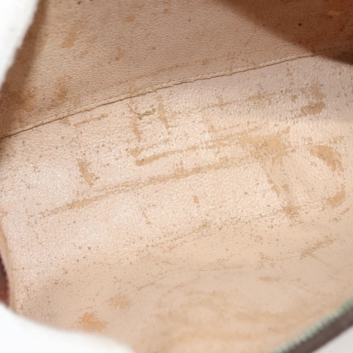 LOUIS VUITTON Monogram Trousse Demi Ronde Cosmetic Pouch M47520 LV Auth bs26999