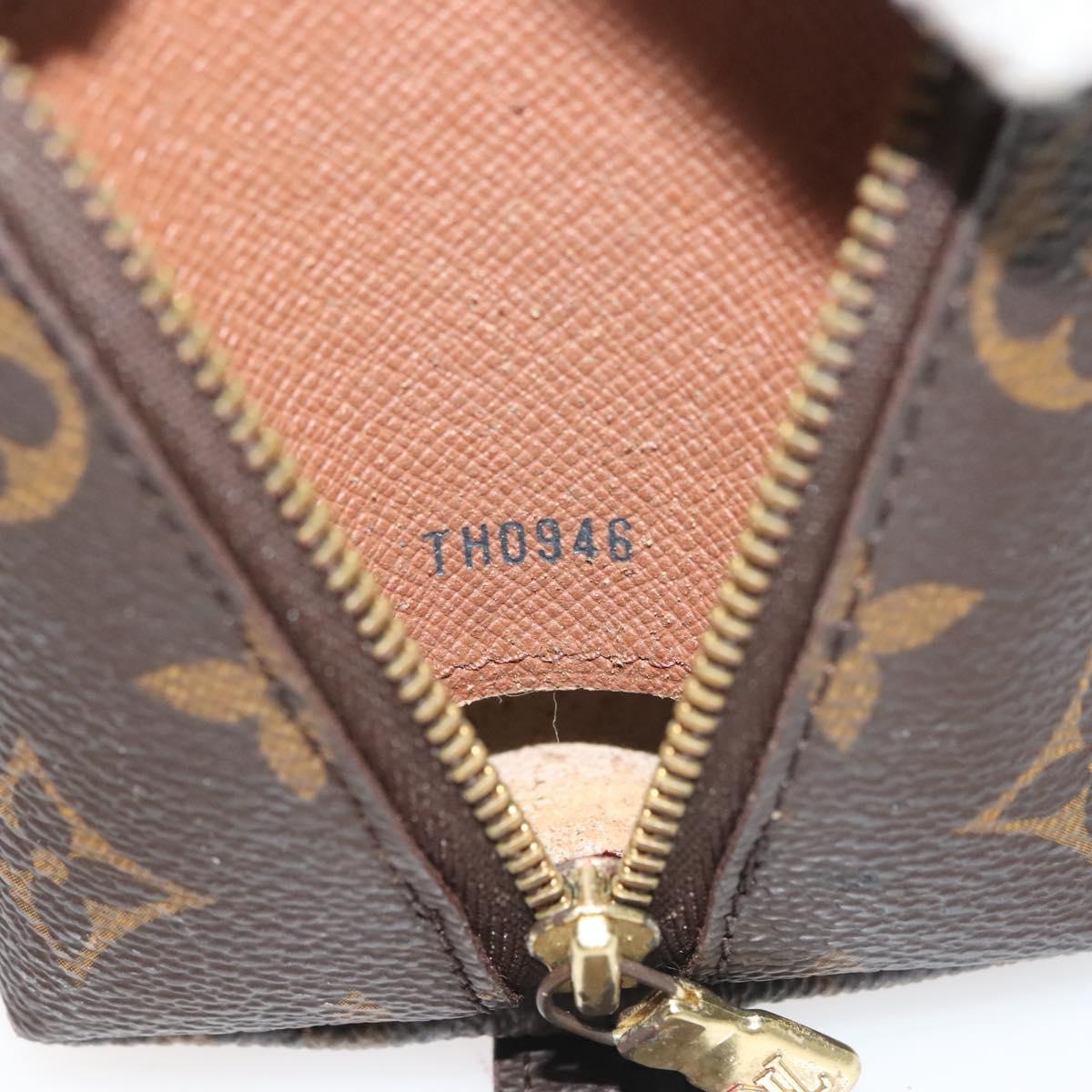 LOUIS VUITTON Monogram Trousse Demi Ronde Cosmetic Pouch M47520 LV Auth bs26999