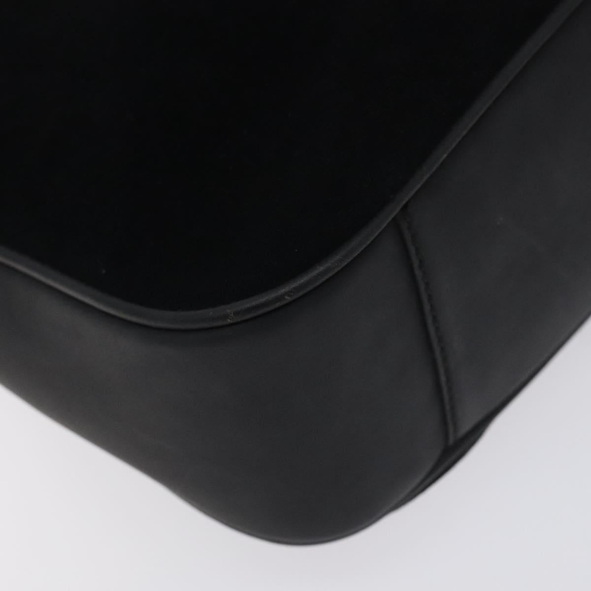 GUCCI Bamboo Hand Bag Suede Leather Black Gold 001 3444 1638 Auth bs27007