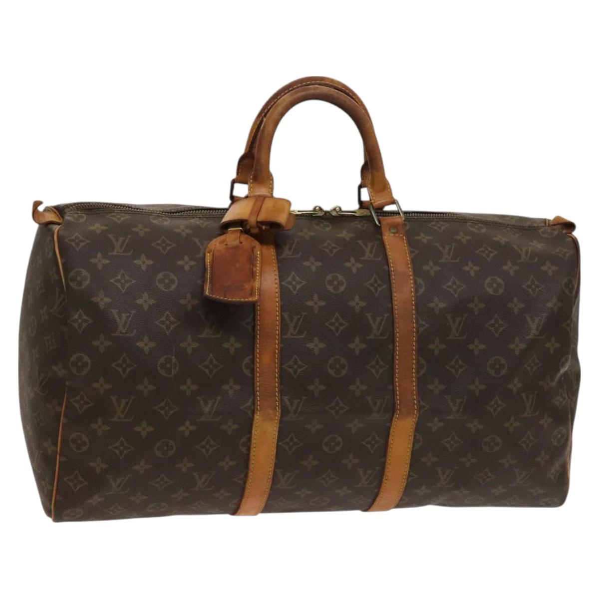 LOUIS VUITTON Monogram Keepall 50 Boston Bag M41426 LV Auth bs27044