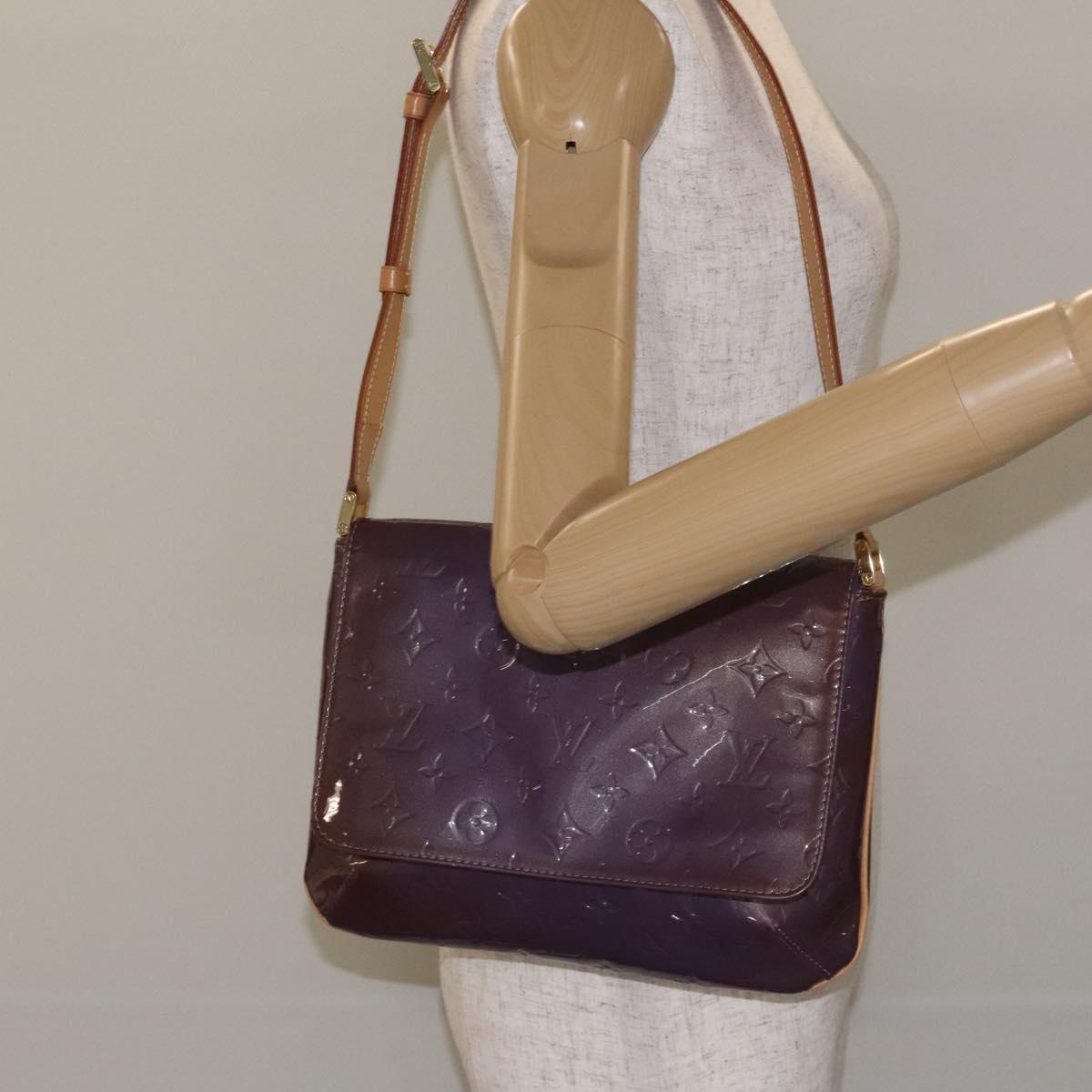 LOUIS VUITTON Monogram Vernis Thompson Street Bag Viole M91095 LV Auth bs27050