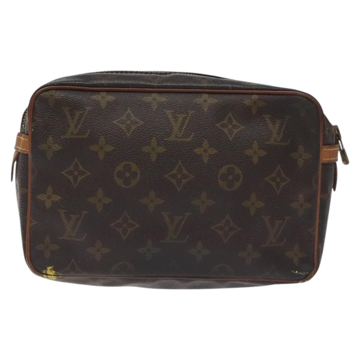 LOUIS VUITTON Monogram Compiegne 23 Clutch Bag M51847 LV Auth bs27055