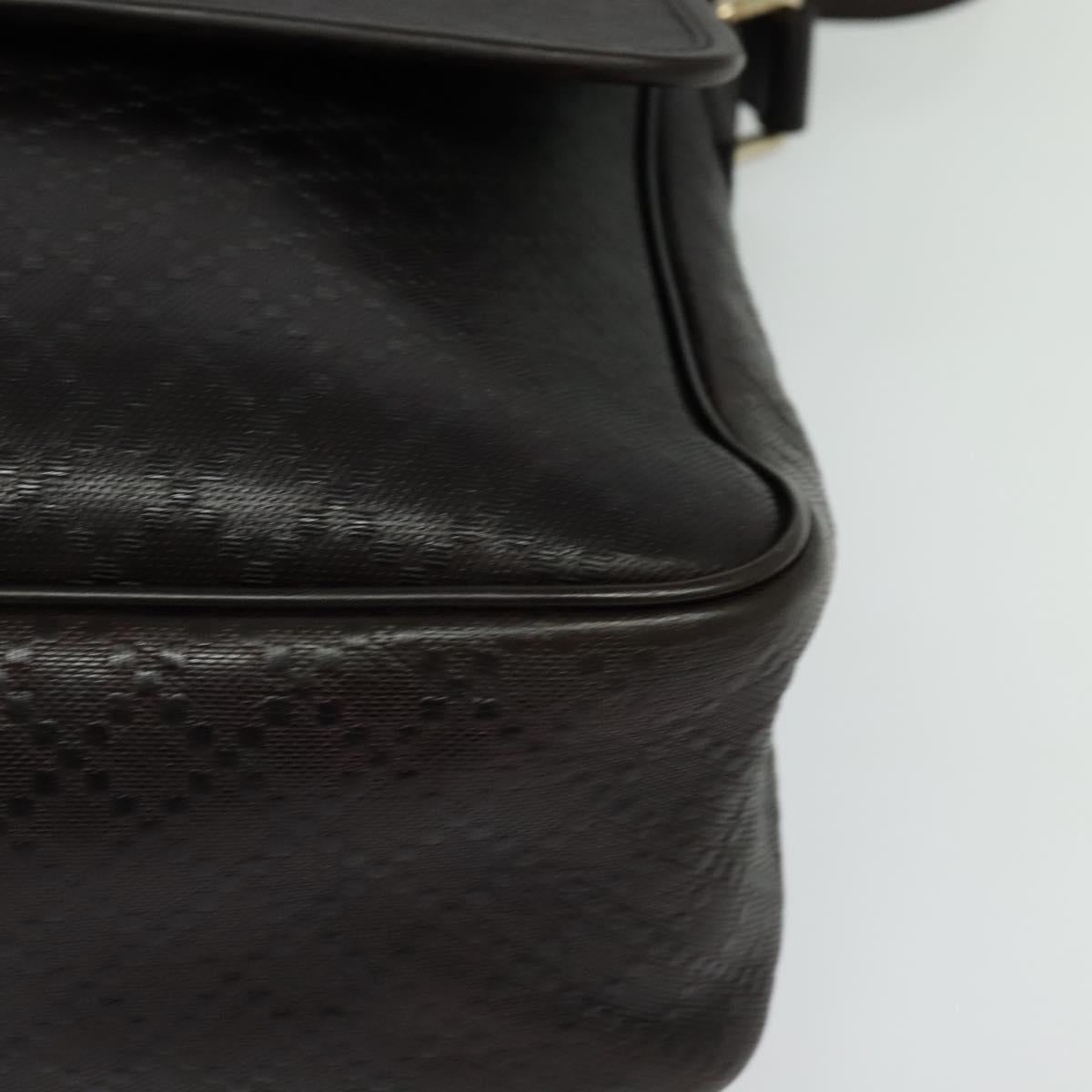 GUCCI Shoulder Bag Leather Brown Gold 223665 Auth bs27067