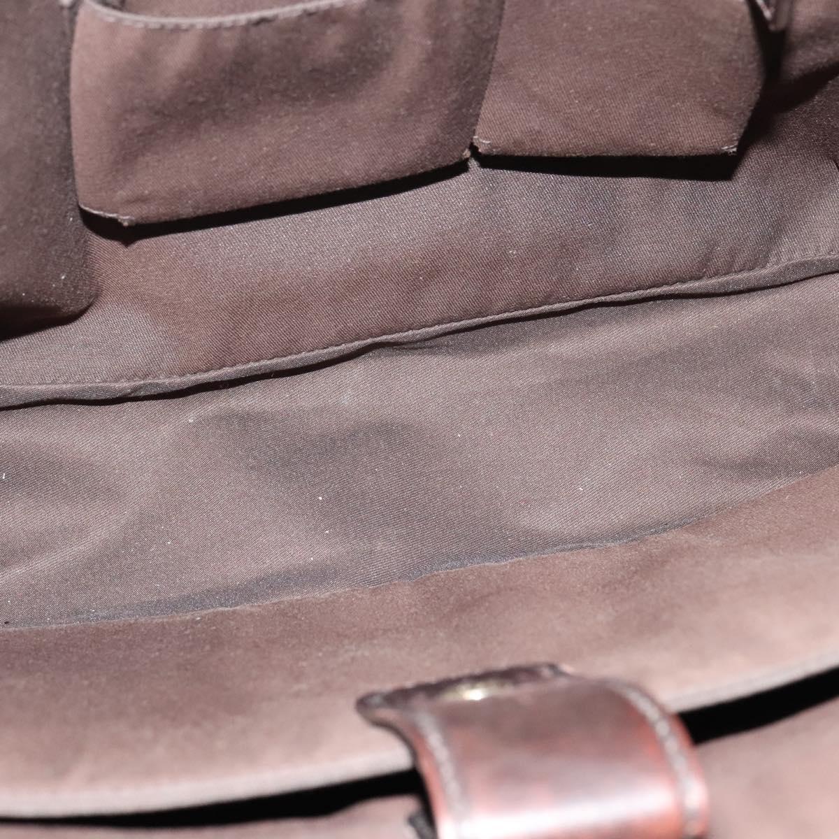 GUCCI Shoulder Bag Leather Brown Gold 223665 Auth bs27067