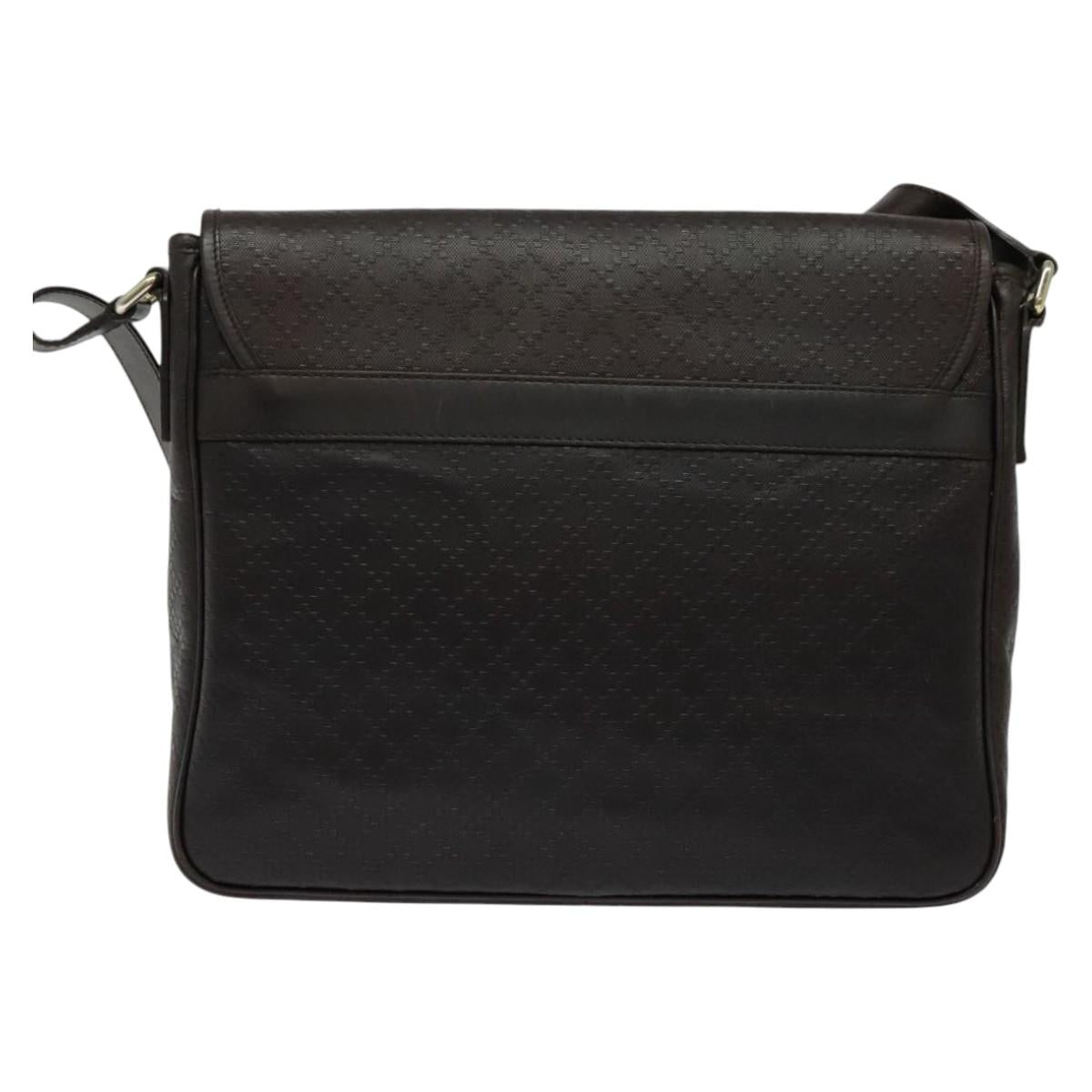 GUCCI Shoulder Bag Leather Brown Gold 223665 Auth bs27067