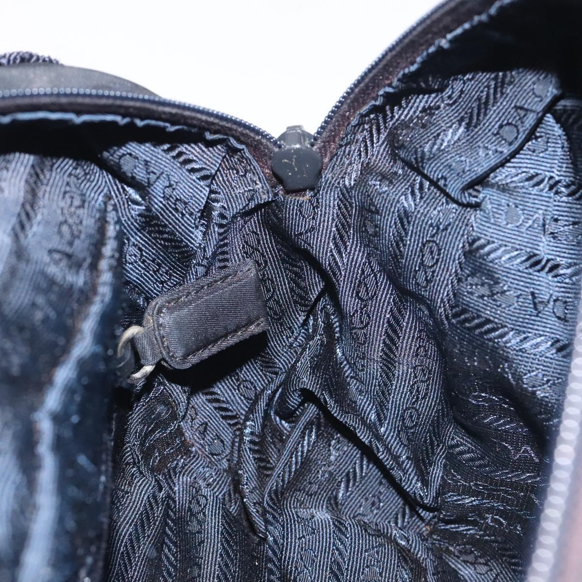 PRADA Hand Bag Nylon Black Auth bs27069