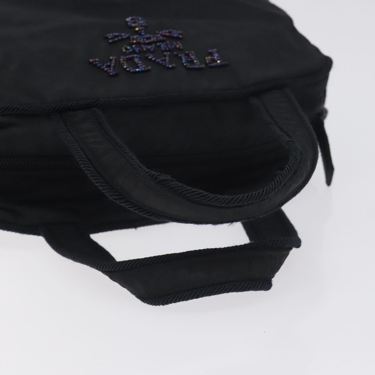 PRADA Hand Bag Nylon Black Auth bs27069