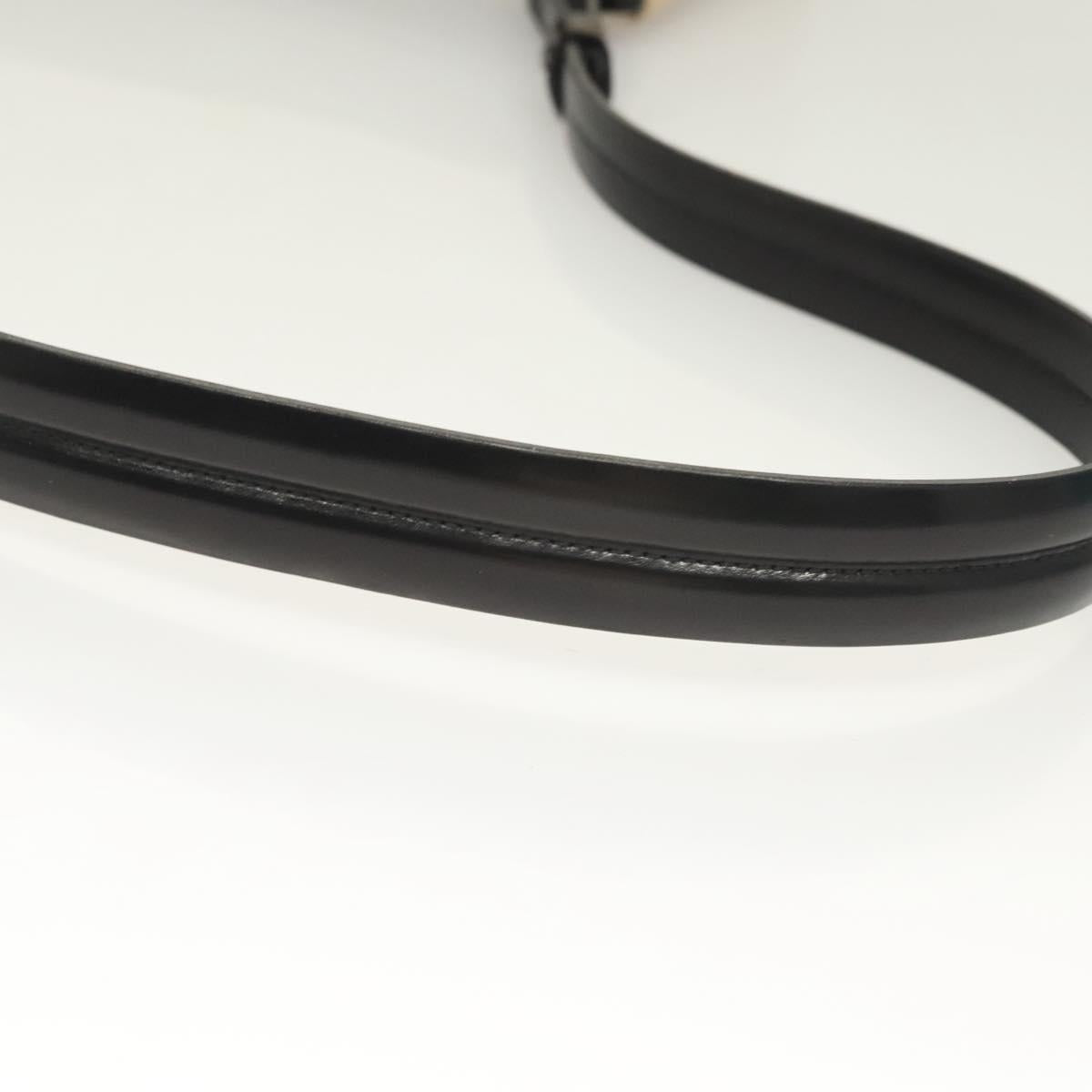 PRADA Shoulder Bag Canvas Beige Silver Auth bs27070