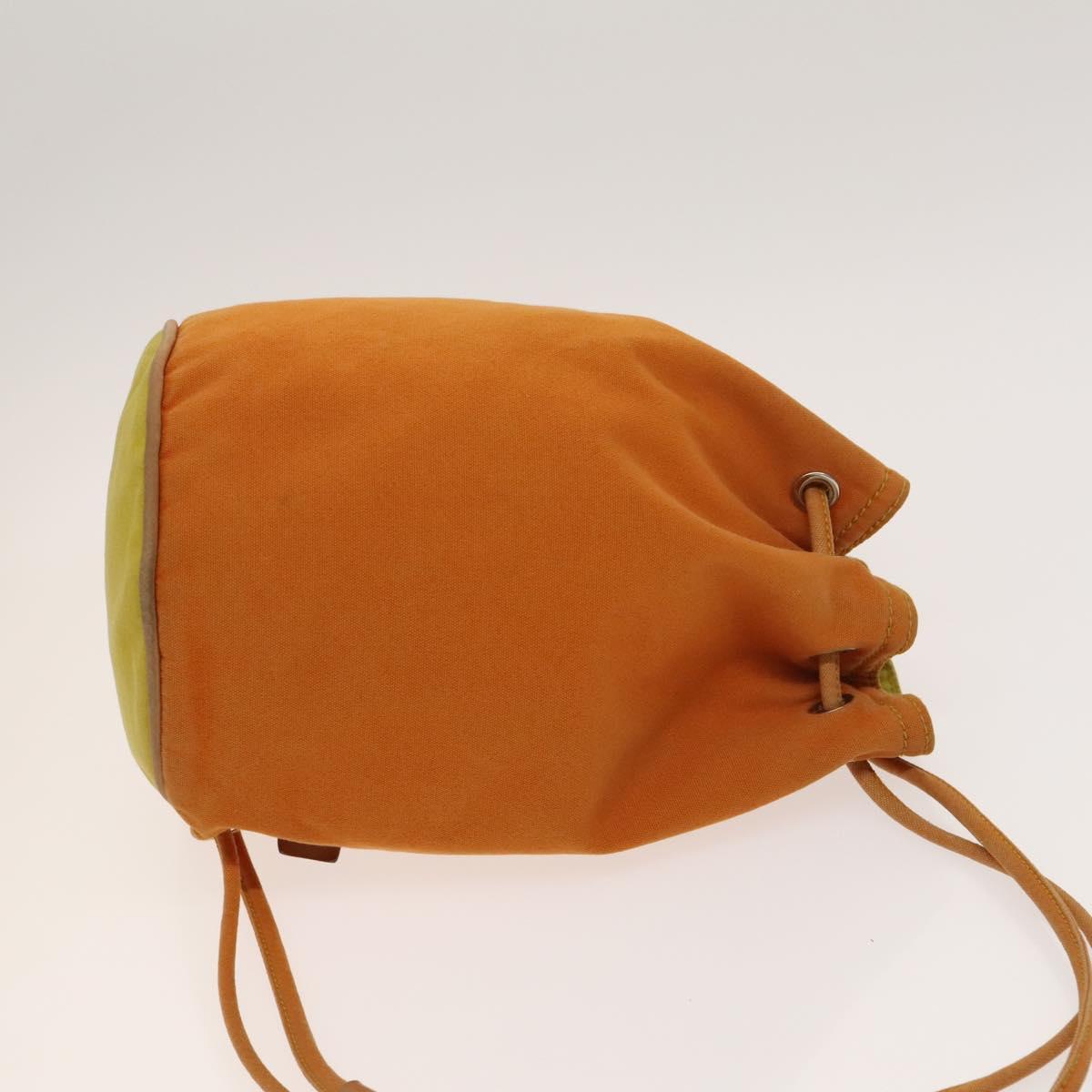 HERMES POSITION MIMILL Backpack Canvas Orange Silver Auth bs27100