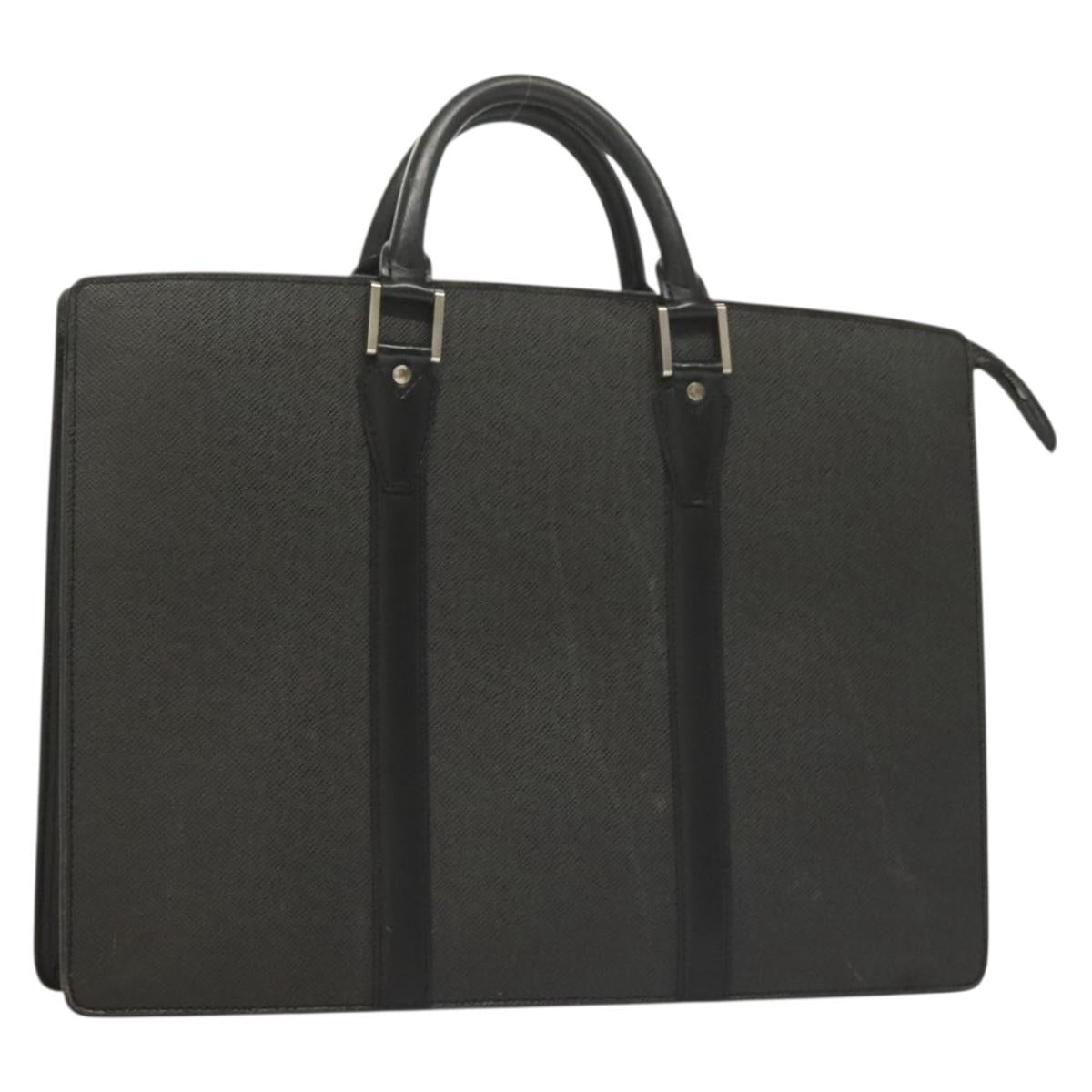 LOUIS VUITTON Taiga Porte Documents Rozan Bag Ardoise M30052 LV Auth bs27110