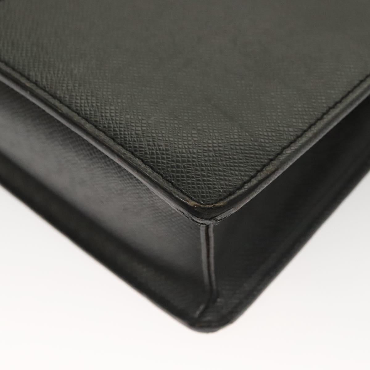 LOUIS VUITTON Taiga Porte Documents Rozan Bag Ardoise M30052 LV Auth bs27110