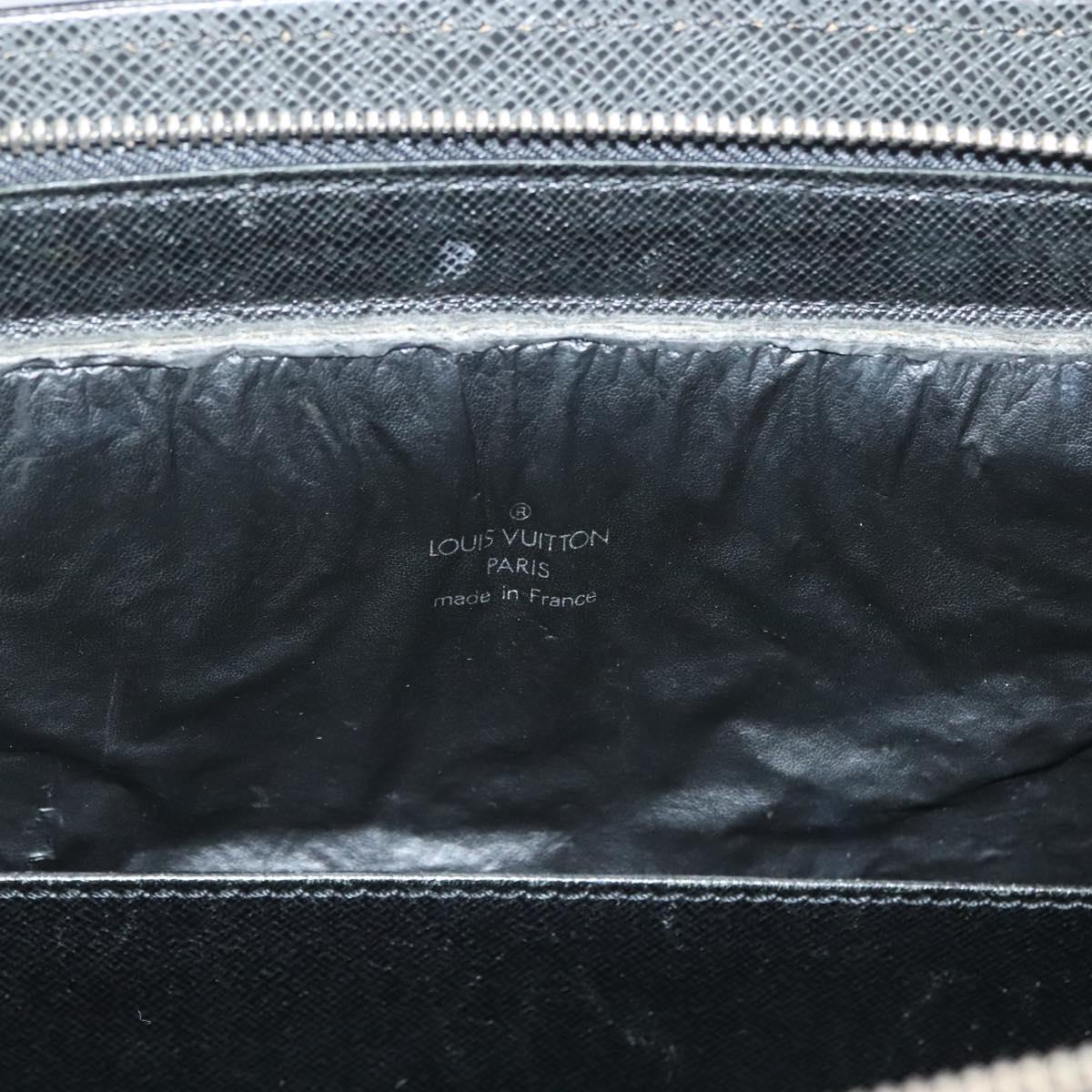 LOUIS VUITTON Taiga Porte Documents Rozan Bag Ardoise M30052 LV Auth bs27110