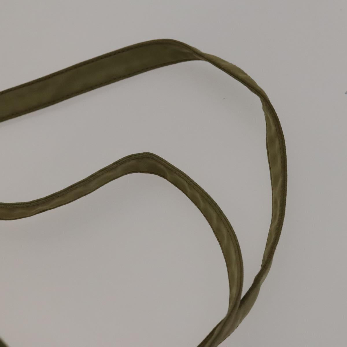 PRADA Backpack Nylon Beige Silver Auth bs27131