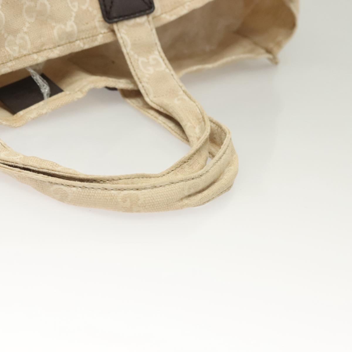 GUCCI GG Canvas Museum Hand Bag Beige 283411 Auth bs27162