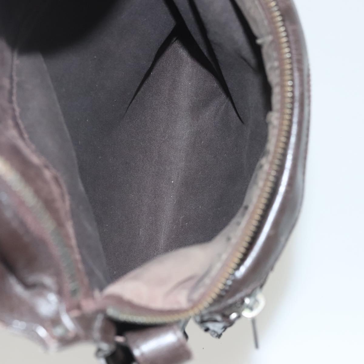 BOTTEGA VENETA INTRECCIATO Waist Bag Leather Brown Auth bs27185