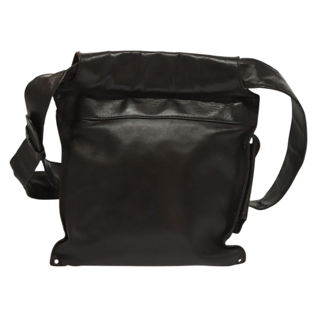 BOTTEGA VENETA INTRECCIATO Waist Bag Leather Brown Auth bs27185