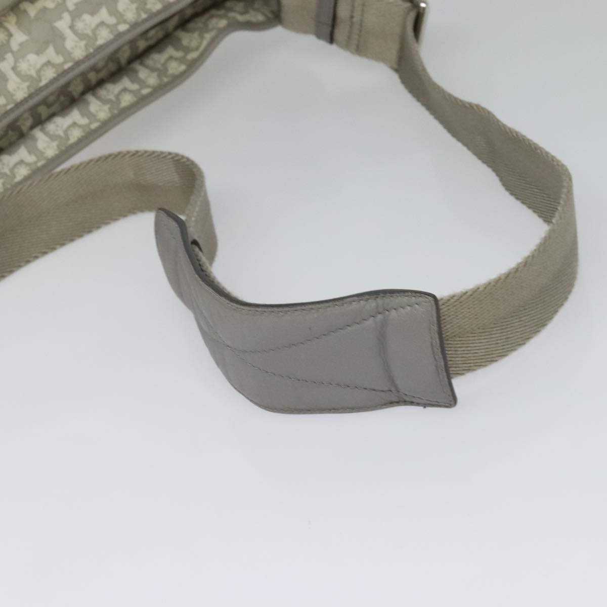 CELINE Sulky Shoulder Bag PVC Gray Silver Auth bs27193