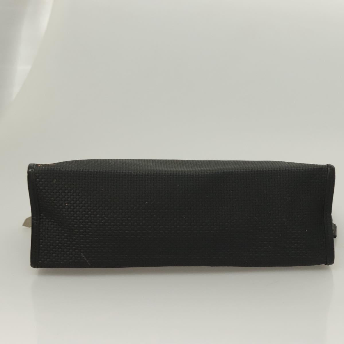 SAINT LAURENT Clutch Bag Leather PVC 4Set Black Gray beige Auth bs27239