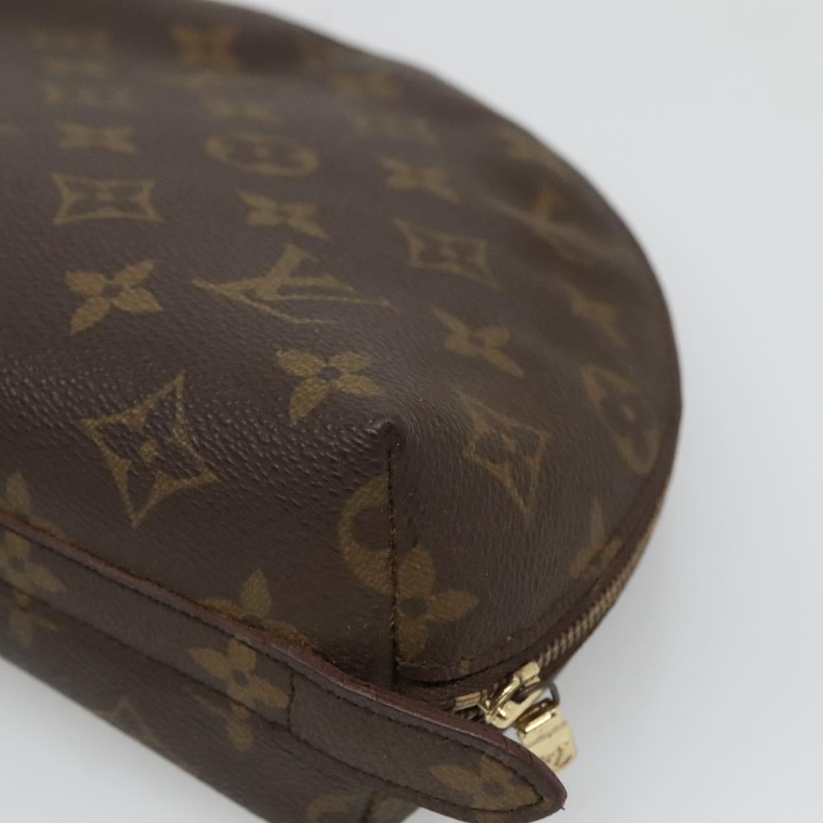 LOUIS VUITTON Monogram Trousse Demi Ronde Cosmetic Pouch M47520 LV Auth bs27251