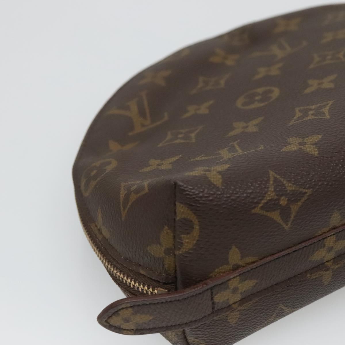 LOUIS VUITTON Monogram Trousse Demi Ronde Cosmetic Pouch M47520 LV Auth bs27251