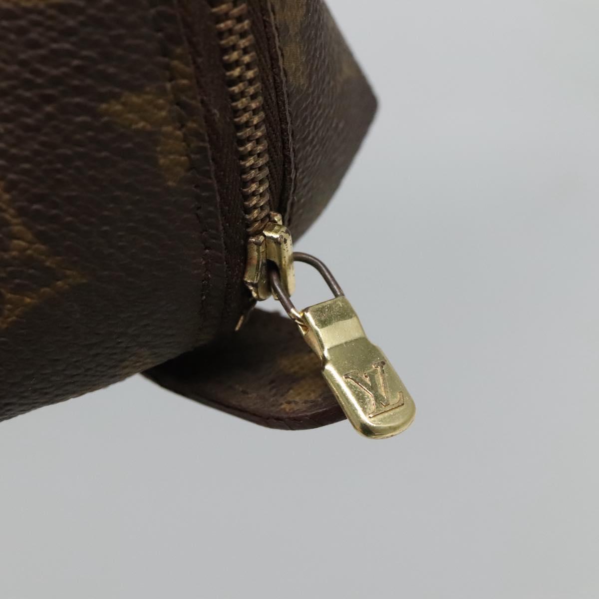 LOUIS VUITTON Monogram Trousse Demi Ronde Cosmetic Pouch M47520 LV Auth bs27251