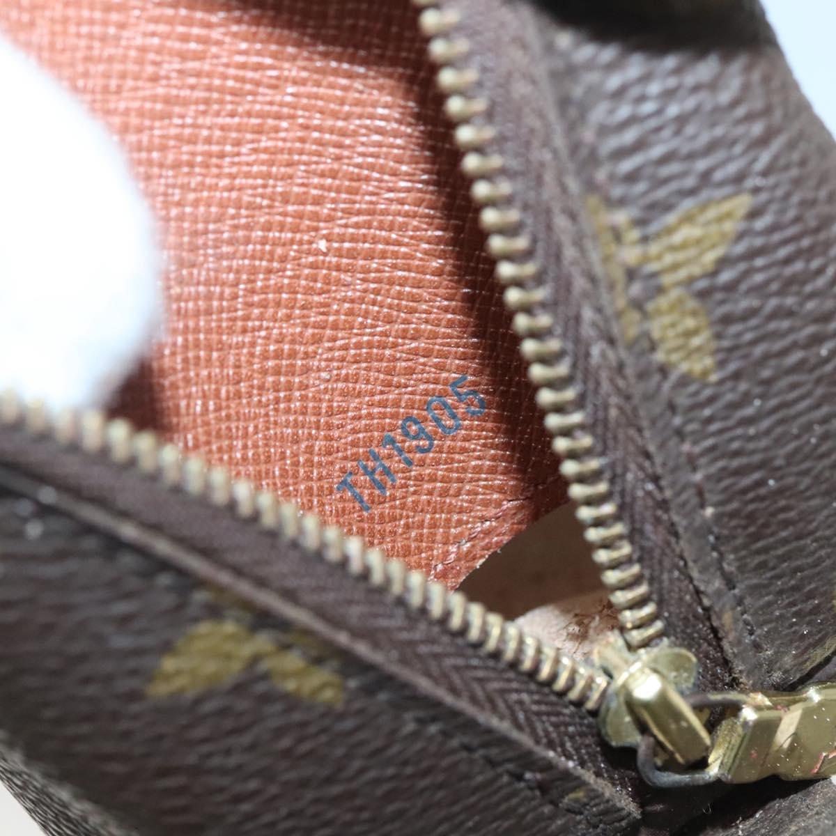 LOUIS VUITTON Monogram Trousse Demi Ronde Cosmetic Pouch M47520 LV Auth bs27251