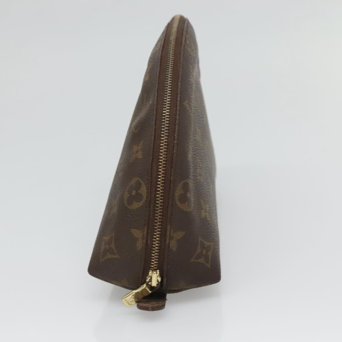 LOUIS VUITTON Monogram Trousse Demi Ronde Cosmetic Pouch M47520 LV Auth bs27251